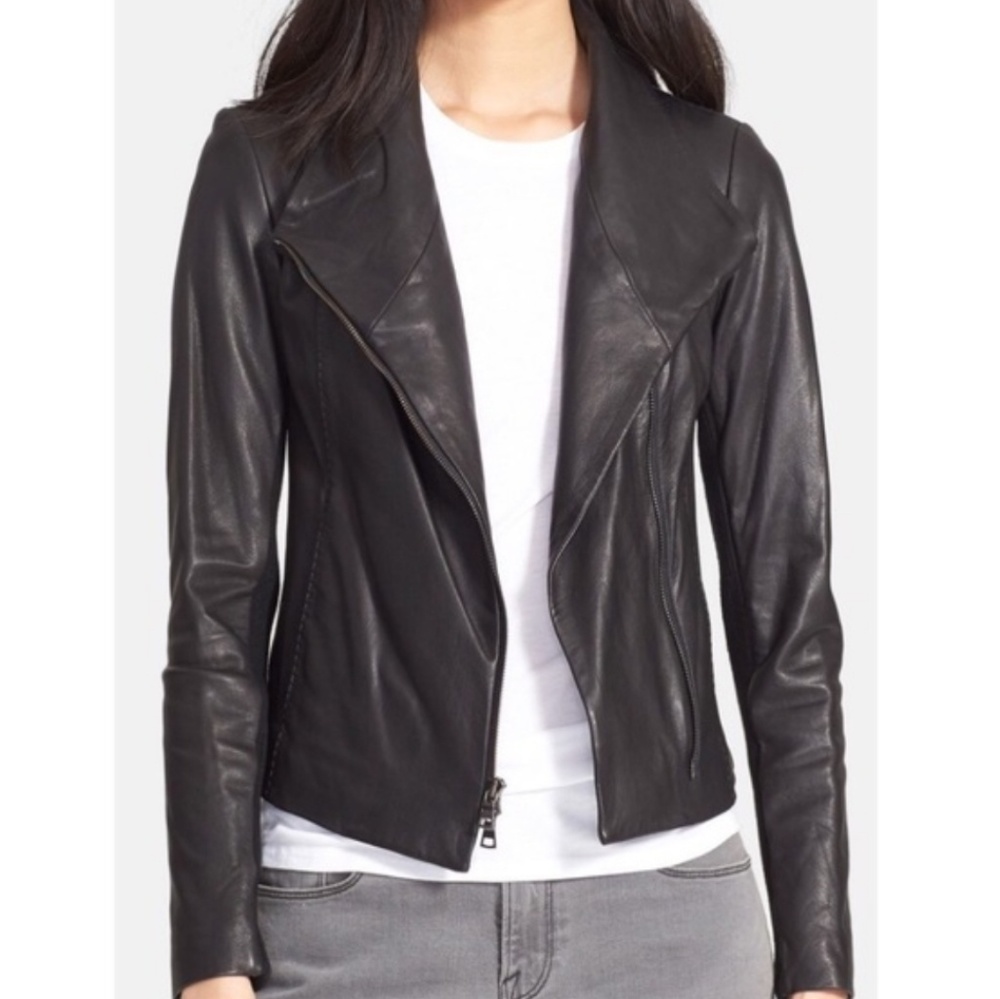 NWOT VINCE Lamb Leather Jacket